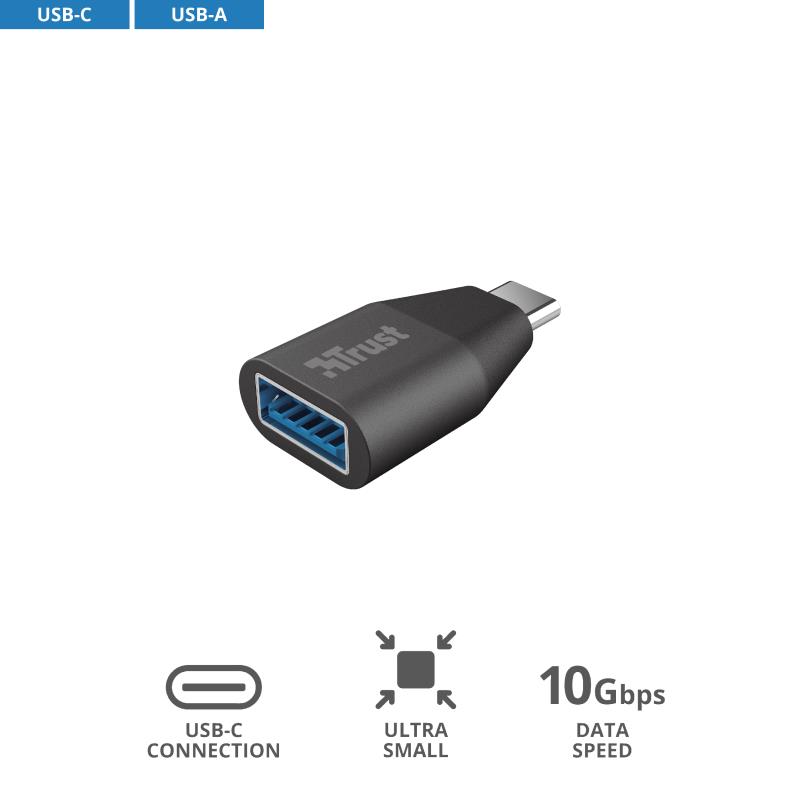 Адаптер TRUST USB-C to USB
Адаптер TRUST USB-C to USB