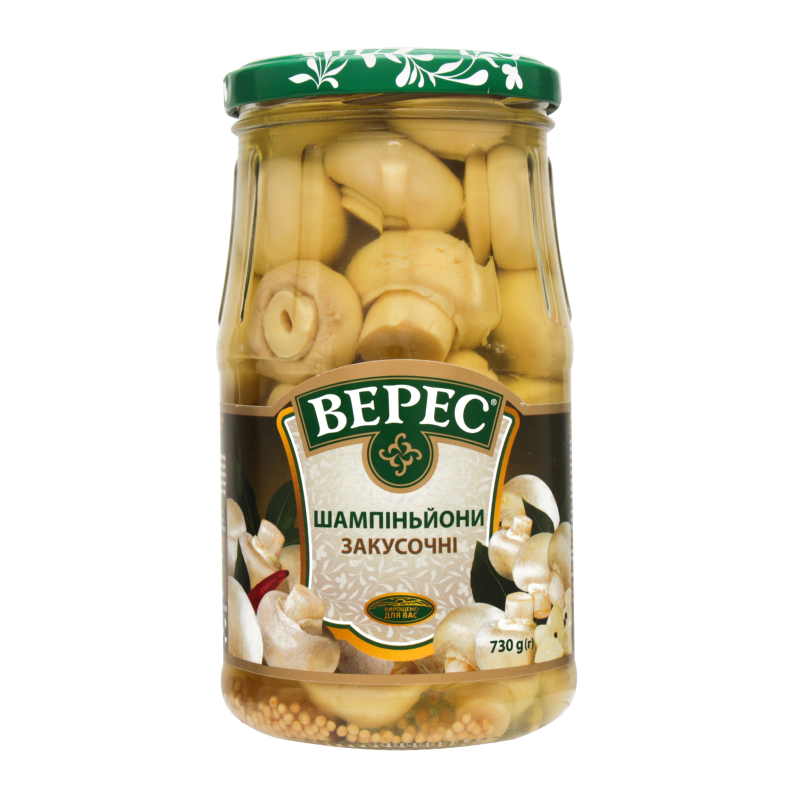 

Шампиньоны маринованные Верес Закусочные 730 г