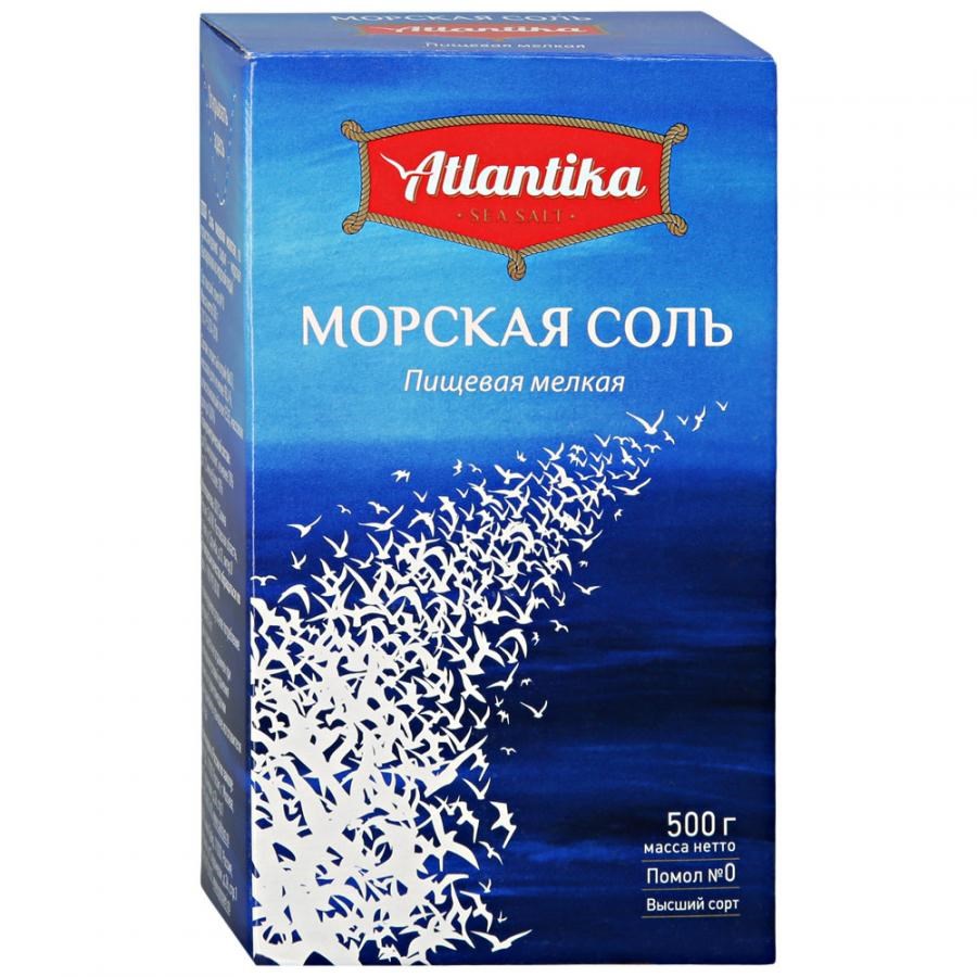 

Соль Atlantika морская мелкая, 500 г
