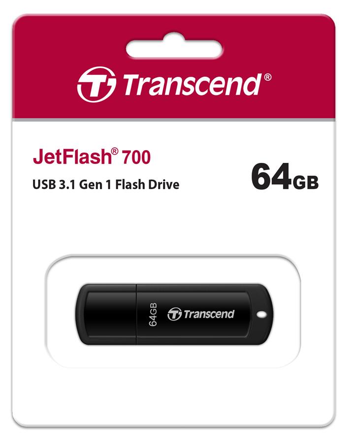 

Накопитель Transcend 64GB USB 3.1 JetFlash 700 Black