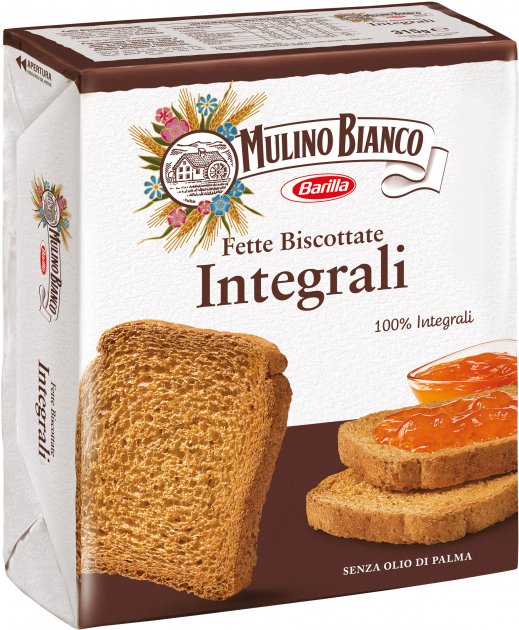 

Сухарики пшеничные цельнозерновые Mulino Bianco Fette Biscottate Integrali, 315 г