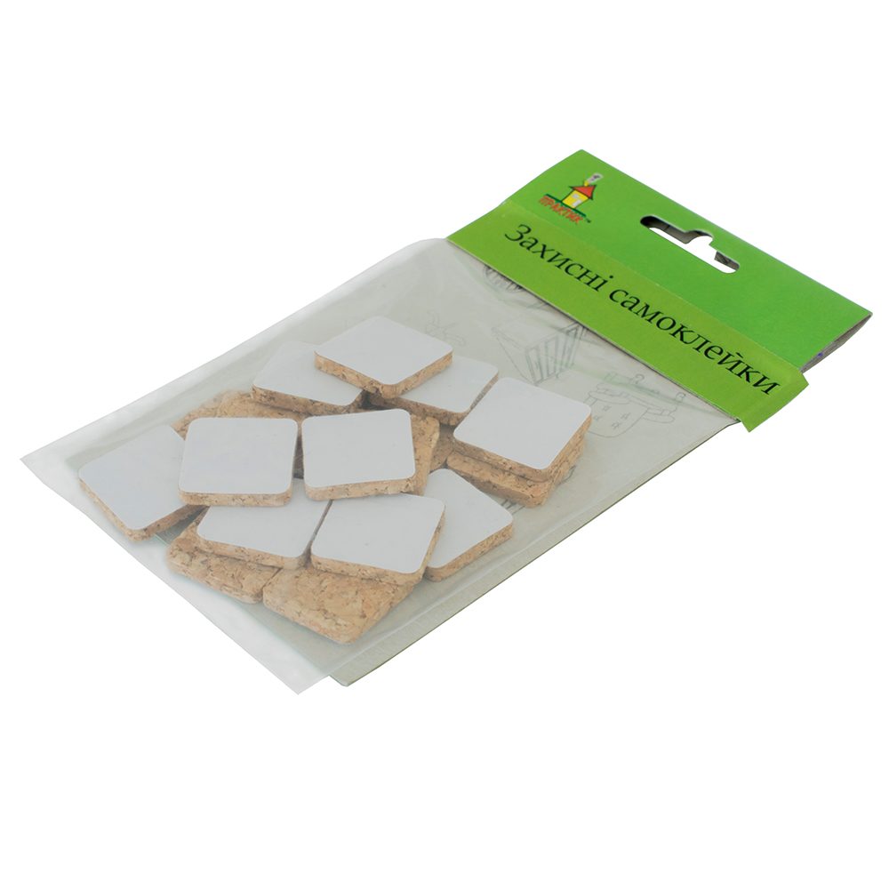 

Самоклейки пробковые Практик, 2x2 см, 18 шт.