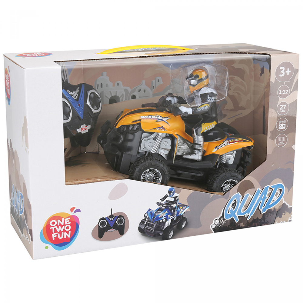 

Квадроцикл на радиоуправлении One Two Fun Quad, желтый
