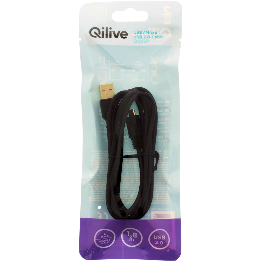 

Кабель Qilive Q.9650 USB 2.0 A-micro-B, 1,8 м