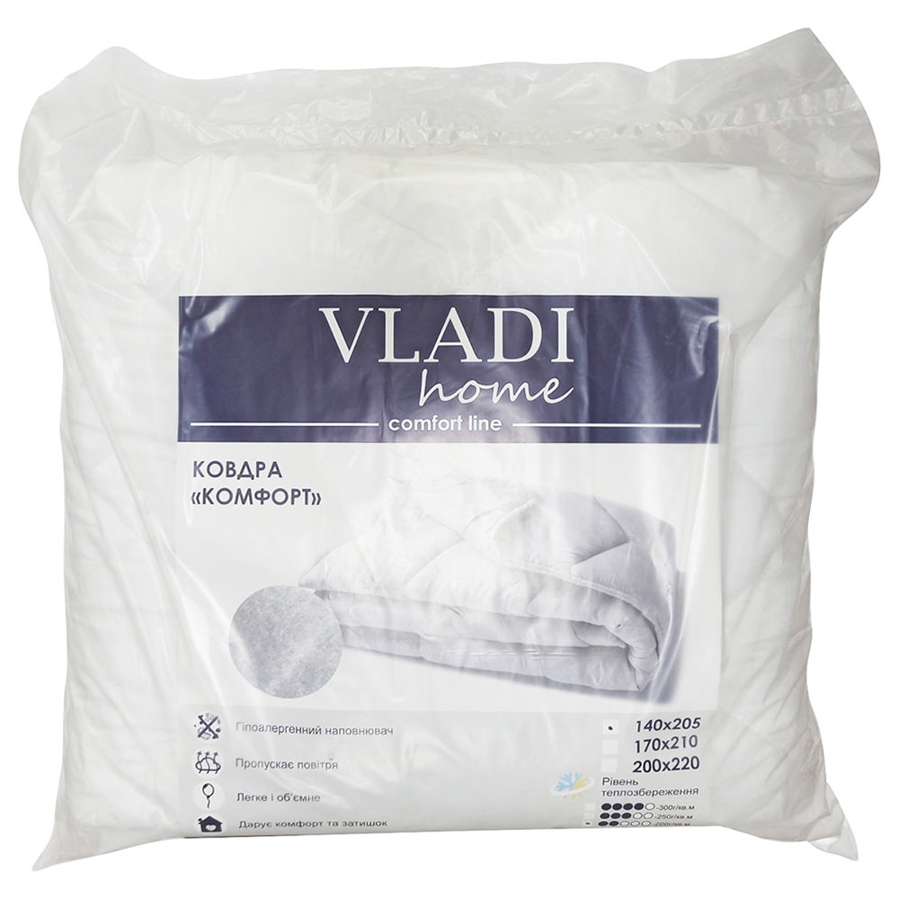 

Одеяло стеганое VLADI 200 г/м2, 140х205 см