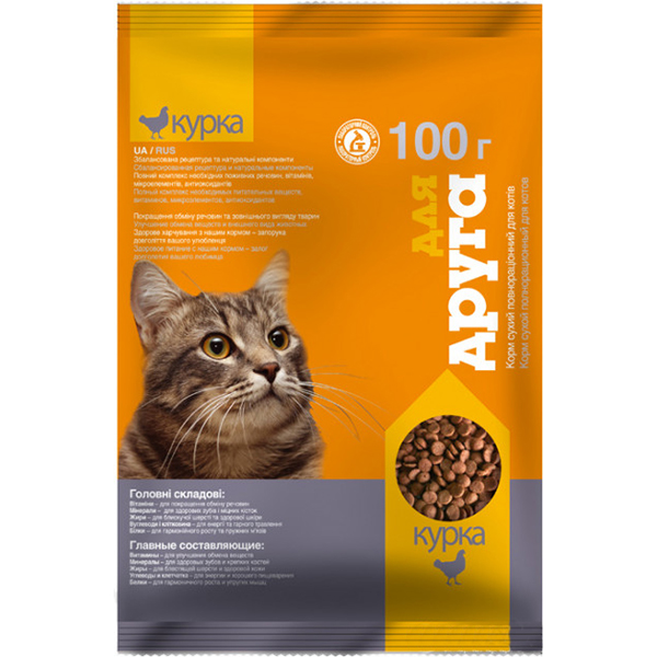 

Корм сухой для кошек O.L.KAR Для друга Курица, 100 г