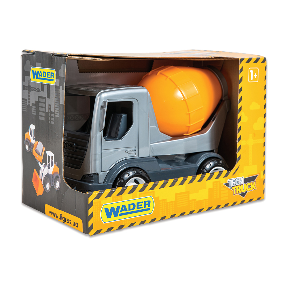 

Спецтехника игрушечная Wader Tech Truck 3 с оранжевой бетономешалкой