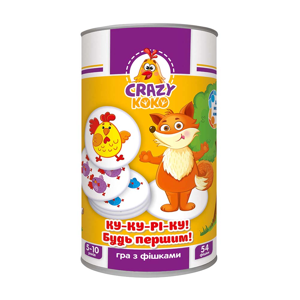 

Игра с фишками Crazy Coco Кукареку, 54 шт.