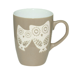 

Чашка керамическая SNT Совы 4160-11 серая, 350 мл