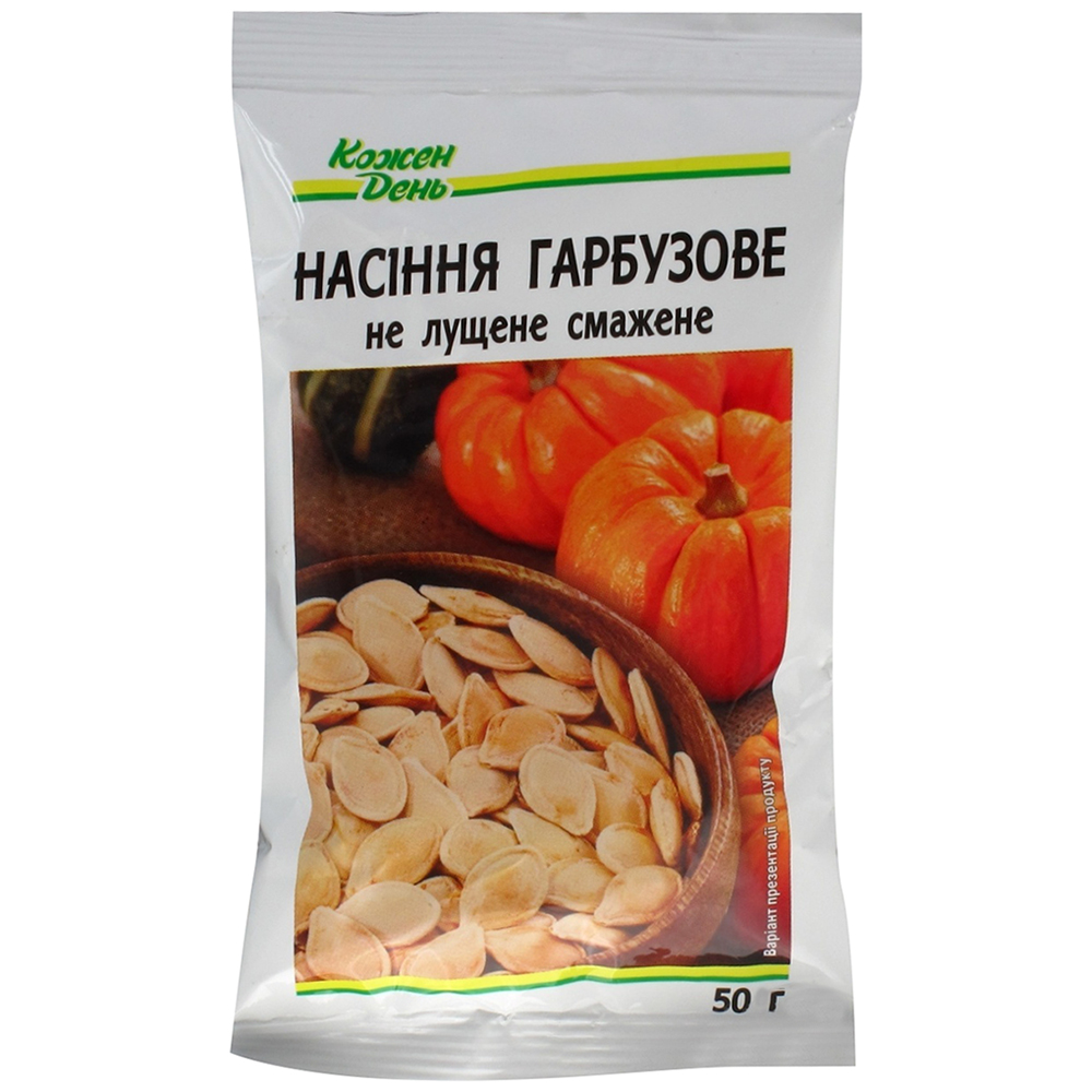 

Семена тыквы нечищенные жареные Кожен День, 50 г