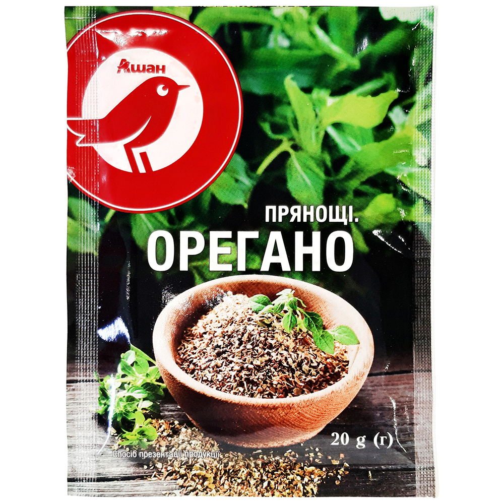 

Приправа Орегано Auchan, 20 г