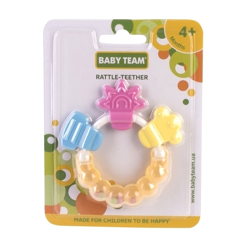

Прорезыватель-погремушка Baby Team Цветочек 8410, 4m+