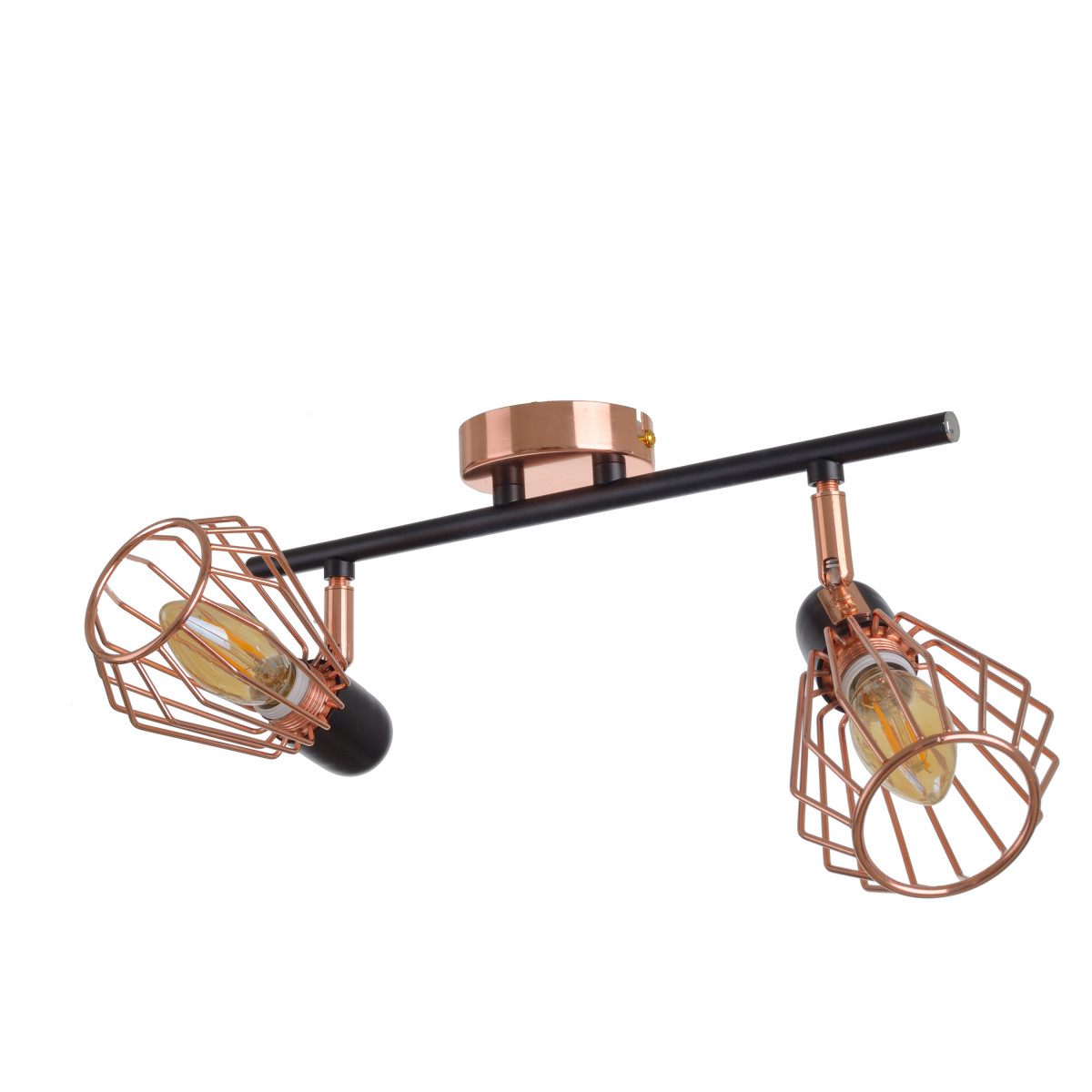 

Светильник спот потолочный накладной лофт HTL-211/2 E14 BK + RG