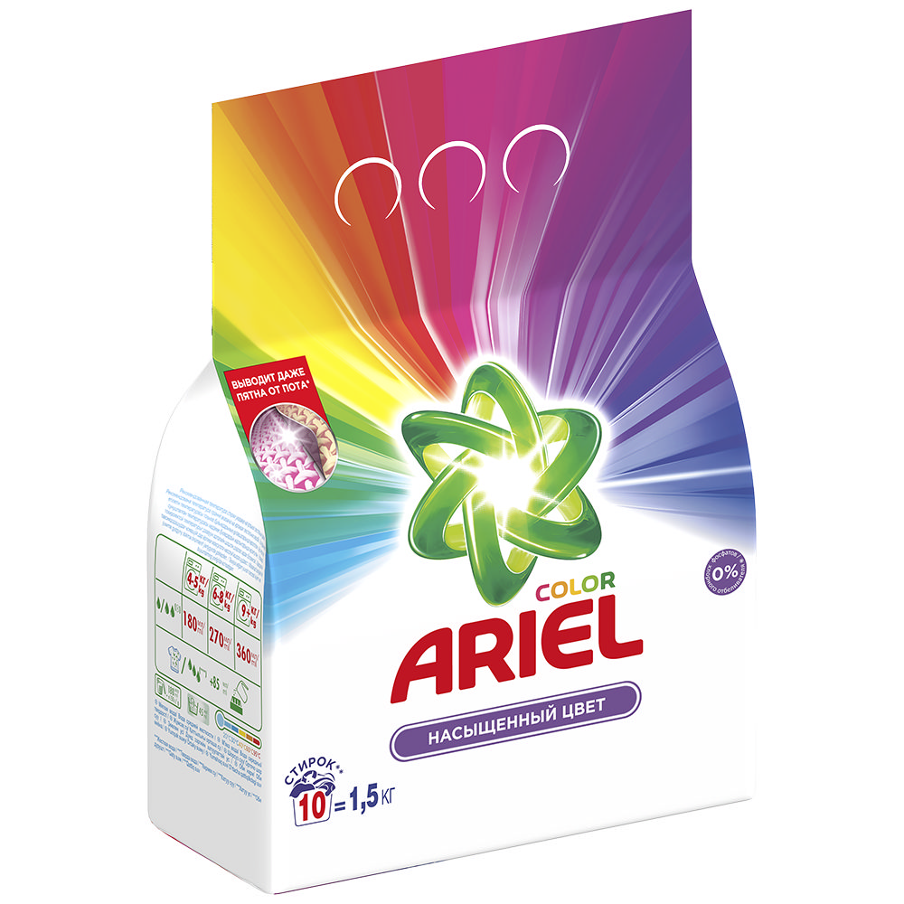 

Стиральный порошок Ariel Color, автомат, 1,5 кг