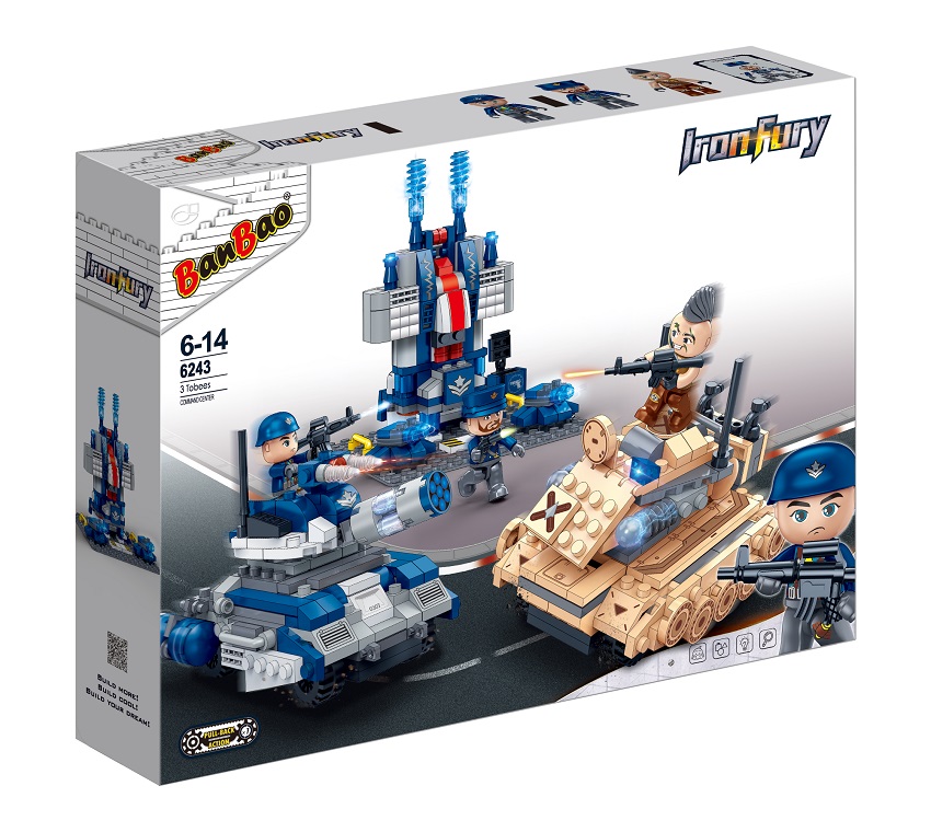 

Конструктор Banbao "Армия" (538 элм.) 3 в 1 Танковый бой