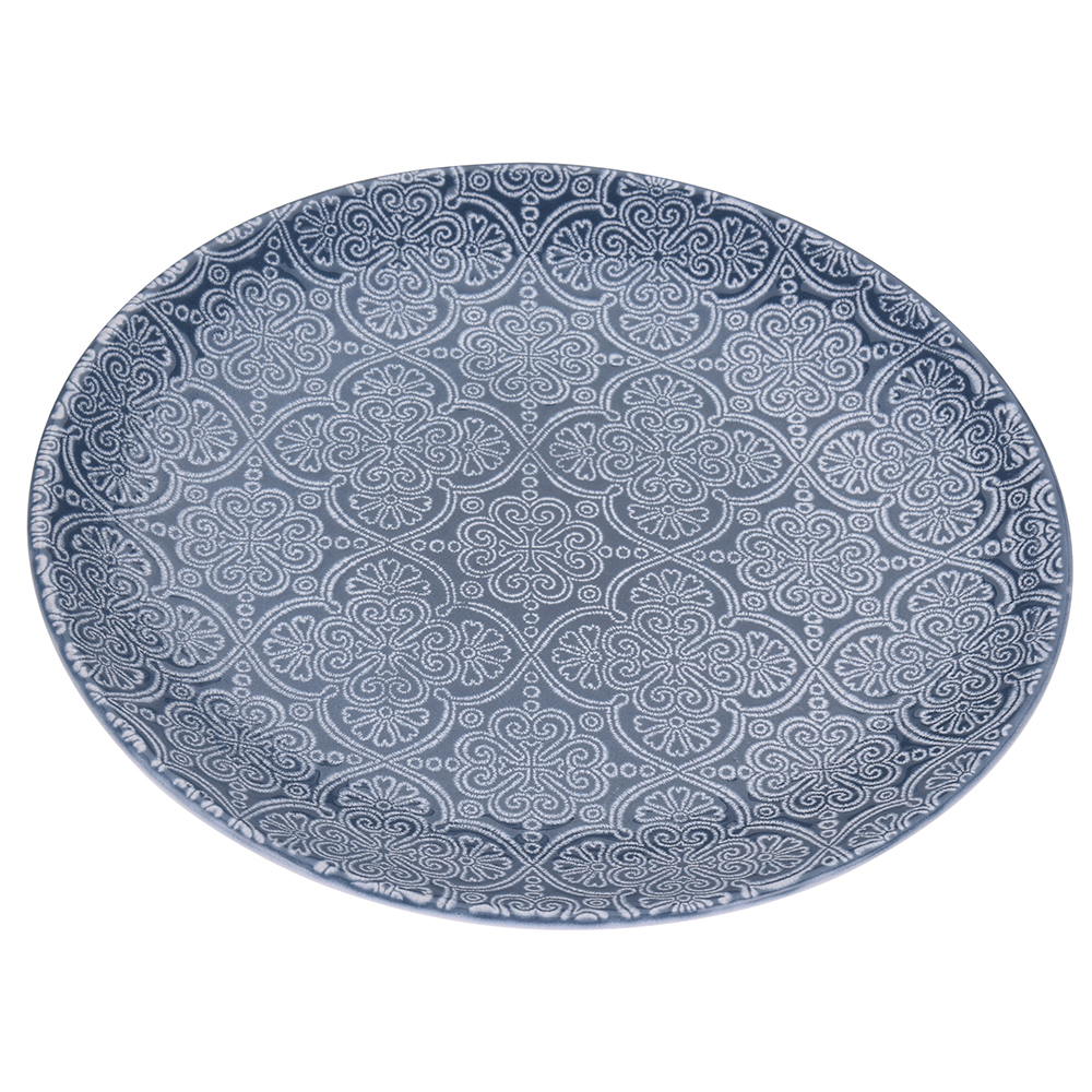 

Тарелка десертная Excellent Houseware Геометрия, 19 см, синяя