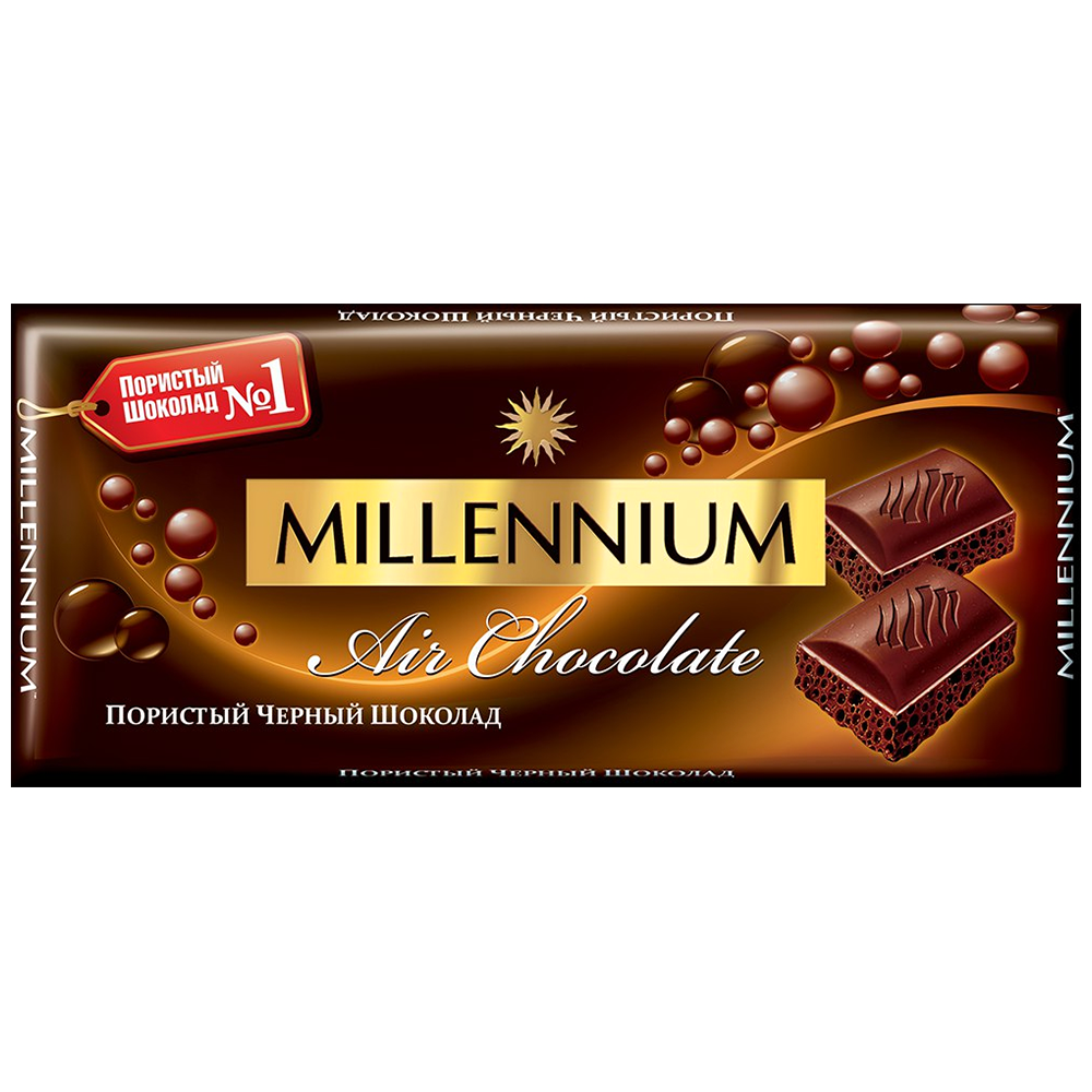 

Шоколад черный пористый Millennium, 80 г