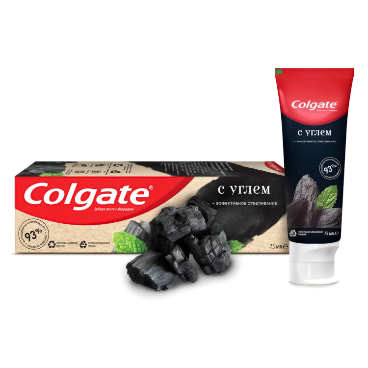

Зубная паста с натуральными ингредиентами Colgate Naturals эффективное отбеливание с углем, 75 мл