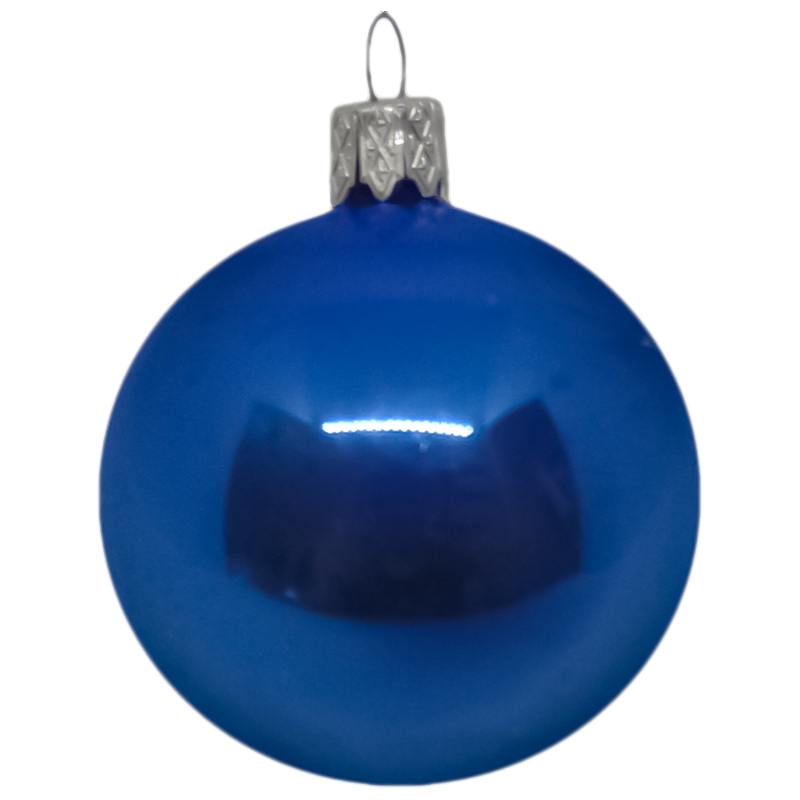 

Шар подвесной, 8 см, синий блестящий