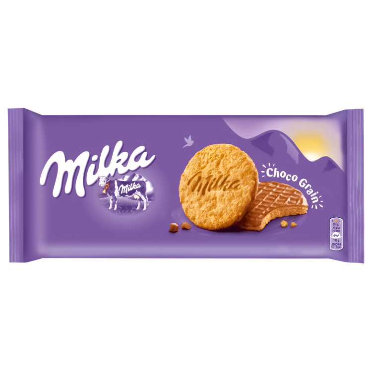 

Печенье с овсяными хлопьями Milka Choco grain c молочным шоколадом, 168 г