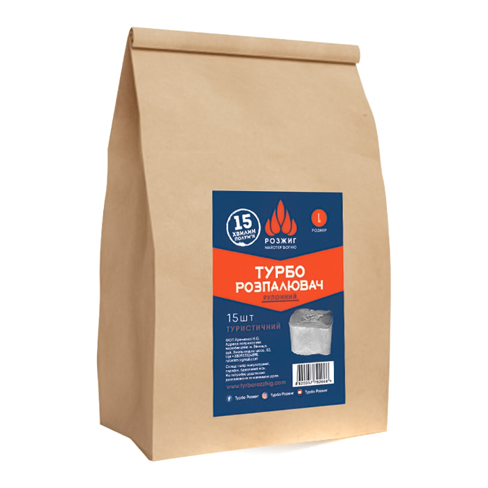 

Турбо розжиг Розжиг туристический L, 15 шт.