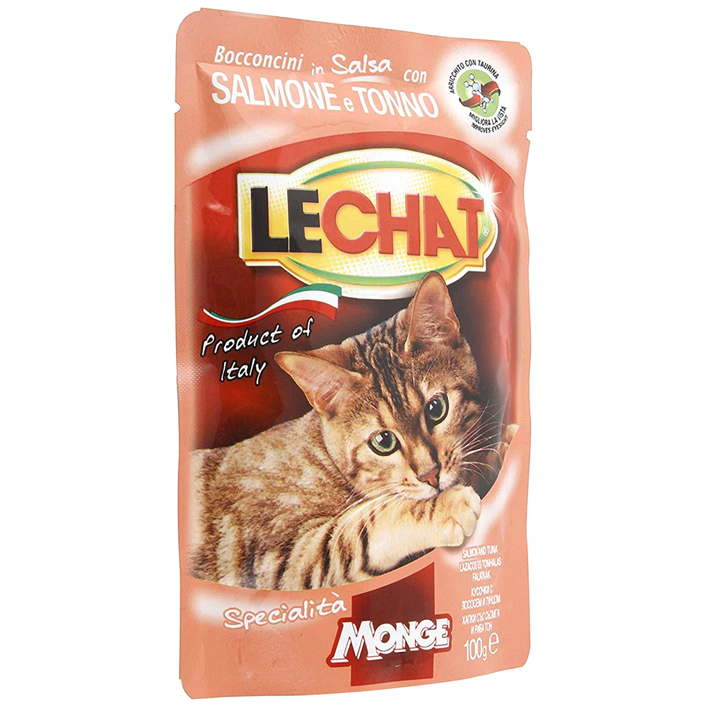 

Корм влажный для взрослых котов Monge Le Chat Salmon and Tuna, 100 г