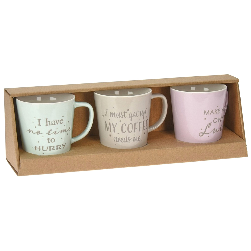 

Набор чашек Excellent Houseware Q80000480 фарфоровых 330мл, 3шт