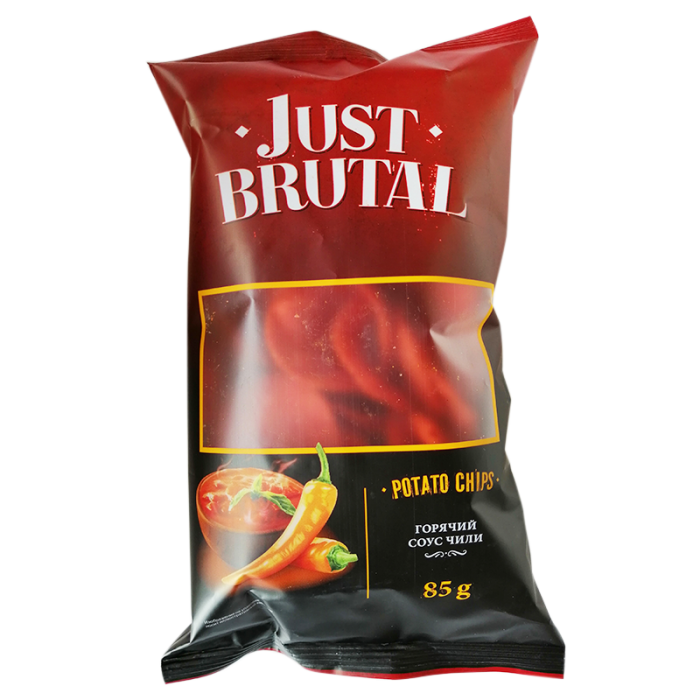 Чипсы Онега just brutal. Чипсы Джаст брутал вкусы. Чипсы just brutal 85г со вкусом горячего соуса Чили. Чипсы just brutal картофельные со вкусом горячего соуса Чили 85г*15.