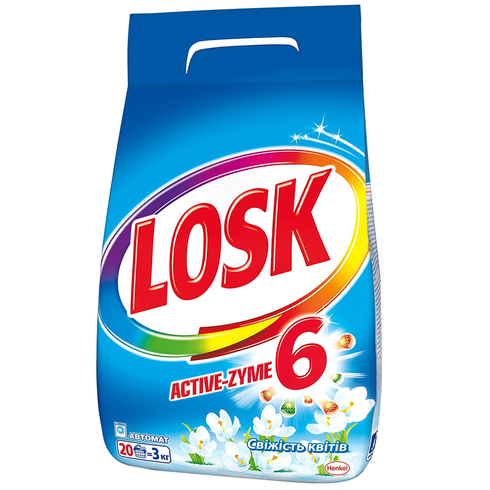 

Стиральный порошок Losk Свежесть цветов, 3 кг