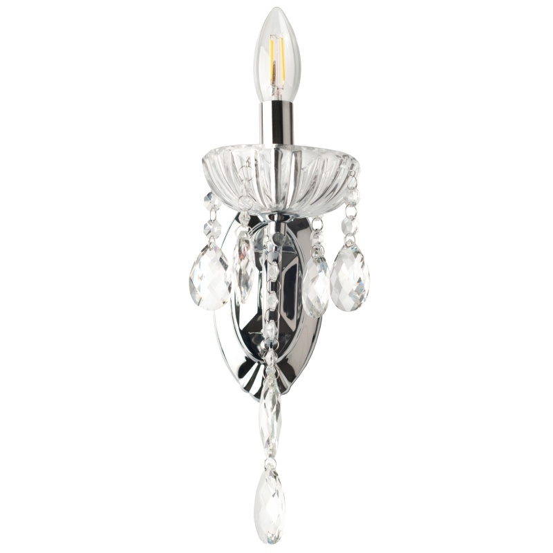 

Бра настенное накладное классическое BCL-668W/1 E14 CH