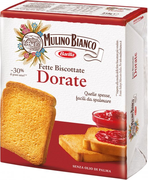 

Сухарики пшеничные Mulino Bianco Fette Biscottate Dorate, 315 г