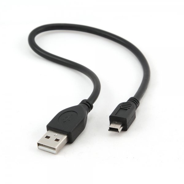 

Кабель mini USB2.0, A-папа/mini USB 5-пин, 0.3 м, премиум CCP-USB2-AM5P-1