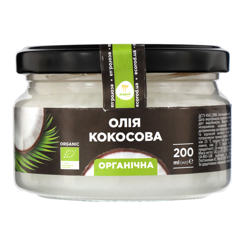 

Масло кокосовое органическое Екород , 200 мл