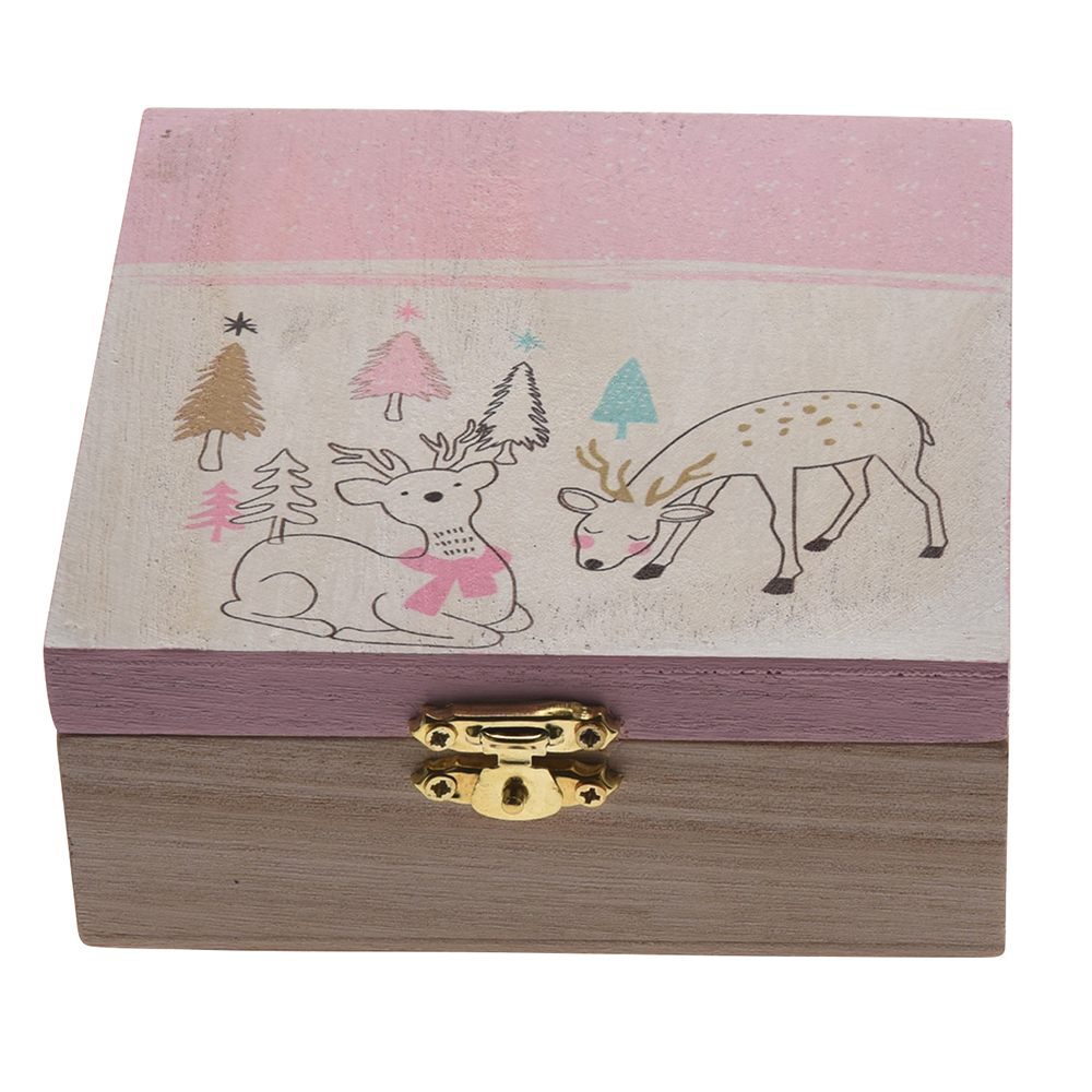 

Шкатулка деревянная Рождество, 12 см