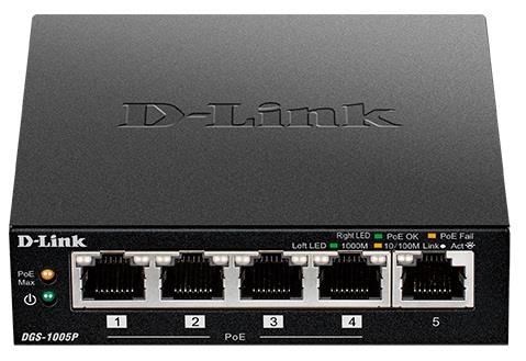 

Коммутатор D-link dgs-1005p 5xge (4