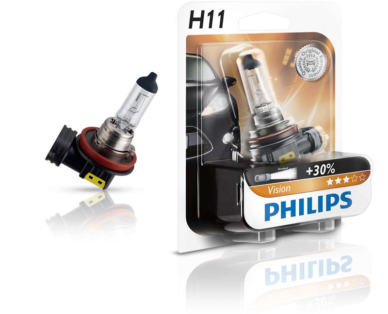 

Лампа галогенная Philips H11 Vision, 3200K, 1шт/блистер