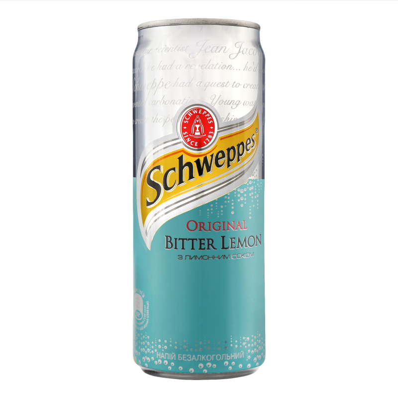 

Напиток безалкогольный сокосодержащий сильногазированный Original Bitter Lemon Schweppes ж/б 0.33л